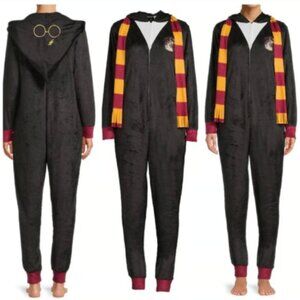 Harry Potter Novelty Hooded Union Suit Onesie Sleep Pajamas - NEW